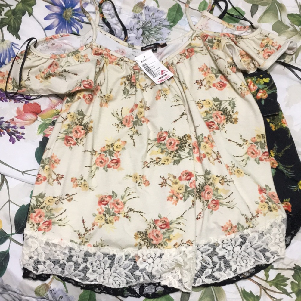 Off the shoulder floral top